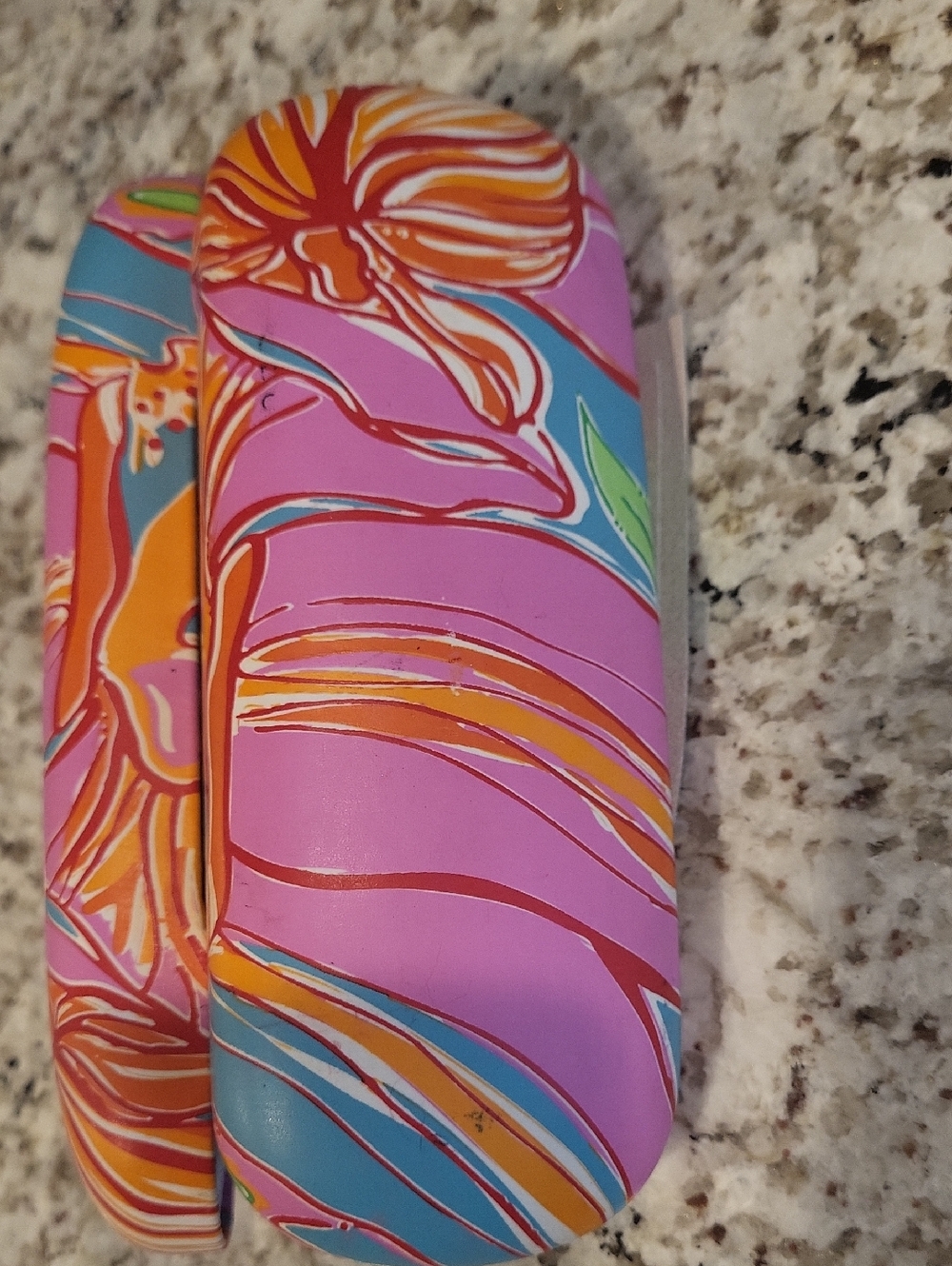 Lilly Pulitzer Pink Floral Pattern Sunglasses Case - Picture 4 of 5